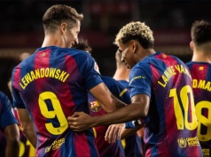 Hat-trick Yamala, Lewandowski z bramką w meczu z Villarealem