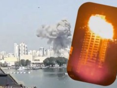 Irański dron uderza w wieżowiec w Bahrajnie. Potężna eksplozja