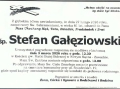 Nie żyje Stefan Gałęziowski. Ostatnie pożegnanie w Nowym Sączu