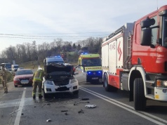 Wypadek w Tymowej. Są poszkodowani