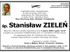 Nie żyje Stanisław Zieleń