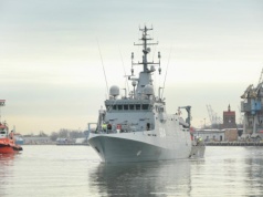 Jaskółka wychodzi na morze. Nowy niszczyciel min w próbach morskich SAT