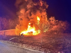 Pożar składowiska opon w Zielonce pod Bydgoszczą