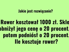 Prosta zagadka o promocji w sklepie. Policzysz w głowie czy dasz się nabrać na procenty?