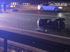 Dzik biegał po trasie S8. Zderzył się z motocyklistą. Zwierzę nie przeżyło