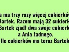 Zagadka dnia. Krótka historia o cukierkach wygląda banalnie. Dopiero na końcu widać haczyk