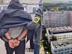 Kobieta nakryła go w szpitalnej toalecie. Myślał, że wszystko skasował