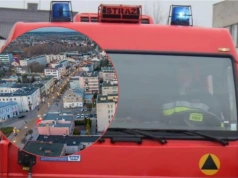 Pożar w budynku przy ul. Warszawskiej w Ciechanowie