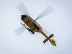 Mężczyzna ranny podczas pożaru traw. Wezwano LPR