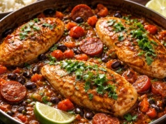 Soczysty kurczak z chorizo i czarną fasolą od Mateusza Gesslera