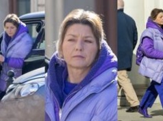 Dawno niewidziana Edyta Olszówka ruszyła na miasto w kolorowej stylizacji. Poczuła już wiosnę? (ZDJĘCIA)