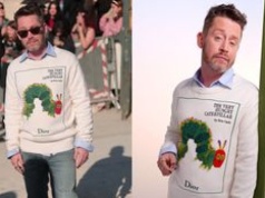 Macaulay Culkin dotarł na pokaz mody w sweterku z gąsienicą i z POMALOWANYMI paznokciami. Klasa czy obciach? (ZDJĘCIA)