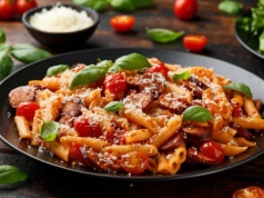 Makaron z kiełbasą w nowej odsłonie. Ten przepis zaskakuje