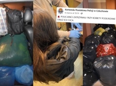 Człuchów: policja zatrzymała rodzinny gang złodziei fatałaszków, zarekwirowali 72 worki z ciuchami