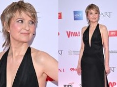 Orły 2026. Izabela Kuna czaruje w eleganckiej sukni z dekoltem i rozcięciem (ZDJĘCIA)