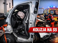 Uwaga! Kolizja na S5 w kierunku Poznania. Interweniują służby