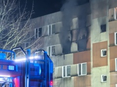 Pożar mieszkania w Łomży. Dwie osoby w szpitalu