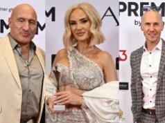 Izabela Macudzińska i jej świecący w ciemnościach biust przewodzą garstce celebrytów na gali (ZDJĘCIA)