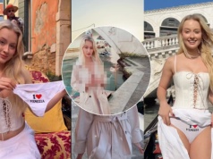 Polka z niebieskiej platformy zrobiła to w Wenecji