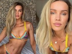 Maffashion w kolorowym bikini wierci się na hotelowym łóżku (ZDJĘCIA)