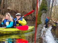 Kajakarze pożegnali zimę na rzece Piławie