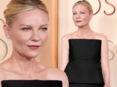 POSĄGOWA Kirsten Dunst na rozdaniu Oscarów. Zadała szyku w czerni (ZDJĘCIA)