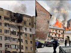 Zmasowany atak dronów na Lwów. Płoną mieszkania, ucierpiały miejsca "ważne dla Polski"