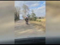 Horror pod Mrągowem. Ciągnął psa za motorowerem, aż zwierzę padło