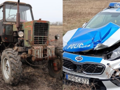 Pościg za traktorem. Kierowca staranował radiowóz