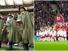 Orkiestra Reprezentacyjna Straży Granicznej na Narodowym. Polska z wygraną