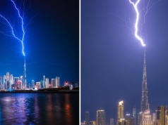 Piorun trafił w najwyższy budynek świata. Spektakularne nagranie