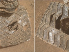 Dziura na dziurze. Tak wyglądają koła Curiosity po 13 latach na Marsie