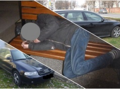 Nietrzeźwy drzemiący na kościelnej ławce, wulgarny bezdomny, parkowanie na trawniku. Interwencje straży miejskiej