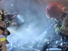 Pożar samochodu na trasie S19. Kierowcy napotkają na utrudnienia w ruchu