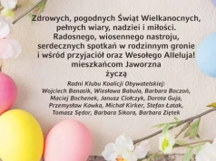 Życzenia na Wielkanoc od Radnych Klubu Koalicji Obywatelskiej
