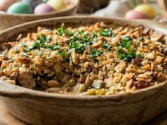 Poświąteczne czyszczenie lodówki, czyli sycąca zapiekanka z białą kiełbasą