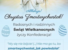Spokojnych, rodzinnych i radosnych świąt Wielkanocnych życzy KONFEDERACJA!