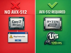 Architektoniczny „wyrok” na starsze CPU: Standard AVX-512 staje się wymogiem w grach 2026