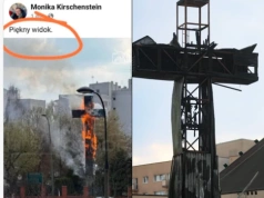 Spłonął historyczny krzyż papieski. Radna KO: Piękny widok
