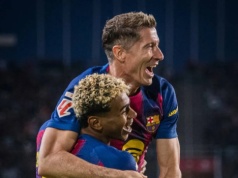 Reakcja Yamala na gola Lewandowskiego wywołała falę krytyki. Flick broni piłkarza