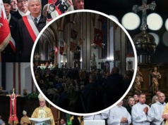 Msza św. za ofiary tragedii smoleńskiej z udziałem prezydenta Nawrockiego. ZOBACZ ZDJĘCIA