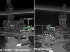 Rosyjskie platformy wiertnicze na Morzu Kaspijskim zaatakowane