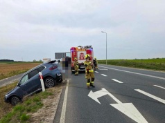 Kolizja na drodze powiatowej w Powidzu