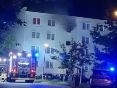 AKTUALIZACJA. Nocny pożar bloku w Ciechanowie