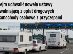 Sejm uchwalił nowelę ustawy zwalniającą z opłat drogowych samochody osobowe z przyczepami