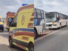 Zderzenie dwóch autobusów z dziećmi. Na miejscu lądował śmigłowiec