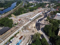 Węzeł przesiadkowy Gliwice-Łabędy na półmetku.  Część dróg gotowa jeszcze w tym roku