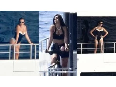 Odziana w bikini Georgina Rodriguez strzela pozy na LUKSUSOWYM JACHCIE. Taka to pożyje? (ZDJĘCIA)