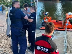 Pijani Hiszpanie w Odrze w centrum Wrocławia. Służby postawione na równe nogi
