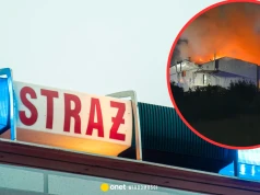 Duży pożar hali na Pomorzu. Mieszkańcy otrzymali alert RCB